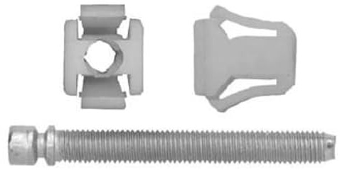 Main ST Collective 10 Pack White Nylon Headlight Adjusting Nut & Screws | 1/4-28 x 2 Screws with G.M. Compatible | Headlight Alignment Repair Kit for Vehicle Restoration and Car Trim Fasteners