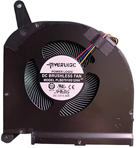 JYJYGDM Laptop-Teile Laptop CPU GPU Lüfter PLB07010S12HH DC12V 0.50A 4Pin for Gigabyte AERO 15 OLED SA 17 HDR XA RP75XA RP77XA(GPU Fan)
