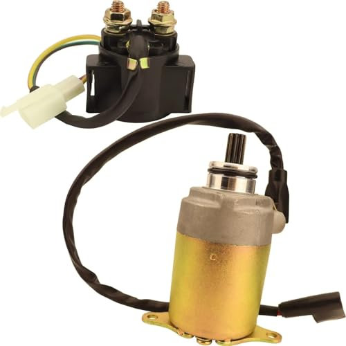 Battery Motor Starter For GY6 For Engine 125CC 150CC ATV Scooter Moped ATV Dirt Bikes Go Karts Quad 4 Wheelers Taotao Starter Motor And Solenoid Relay Start Motor