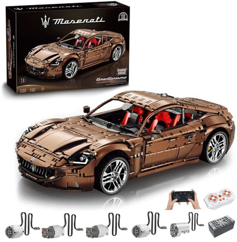 KYLON Technik Auto für Maserati Gran Turismo 110 Iimitierte AufIage, 5400+ Teile MOC Technik Supercar Bausatz mit 5 M0T0R, 1:8 KIemmbausteine für Kinder und Erwachsene