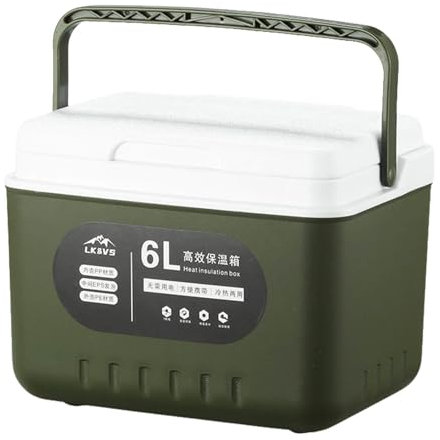 Never-a Portátil Pequeña, Never-a Rígida para Almuerzo, NeveraPasiva, Caja Térmica De 6 L, plástic-o, NeveraPortátil para Exteriores, Ideal para Camping, Senderismo, Picnics, Pesca Y Viajes