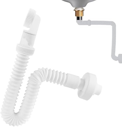 Flexibles Ablaufrohr, Ersatz für Duschsiphon, flexibler Ablaufsiphon für Garten, Küche, Bad und Dusche