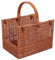 Kaminholzkorb rechteckig, braun, T 39cm x B 32cm x H 29cm