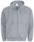 True Face Mens Hoodie Zip Up Classic Hooded Top Plain Ribbed Cuff Long Sleeve Sweatshirt 032 Hody Grey XL