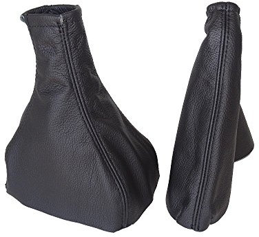 Für Vauxhall Opel Vectra B 1996–2003 Gear & Handbremsmanschette schwarz Leder
