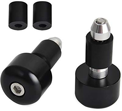 H2RACING 2 Stück CNC Aluminium Motorrad Lenkerenden 7/8 Lenker Dekoration für 1050 1190 Adventure 1290 Super Duke R 125 200 390 Duke 690 Duke R RC 125 200 390 (Schwarz)