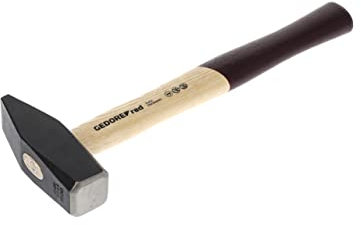 GEDORE red Schlosserhammer mit Holzgriff, 1500 g Kopfgewicht, Hammer mit Eschenstiel, Werkzeug, geschmiedet, R92100055