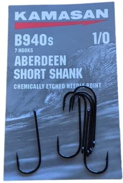 Kamasan Aberdeen Short Shank Hook Size 1/0 B940s