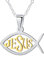FaithHeart goldener Jesus Fischanhänger Halskette für Herren Jungen Chrisitus Fische Symbol Amulett mit Geschenkebox für Freunden Ehemann