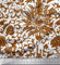 Soimoi Marron Poly Georgette en Tissu Tourbillon, Feuilles et Chinois Oriental Floral Tissu Imprime Metre 42 Pouce Large