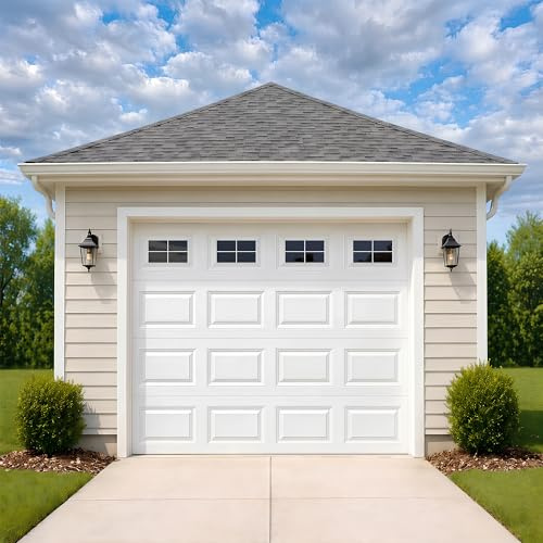 16 paneles magnéticos de ventana falsos negros de 16,5 x 10 cm para 1 coche, garaje, hogar, puerta de garaje de metal, elementos decorativos de fácil instalación, hardware resistente