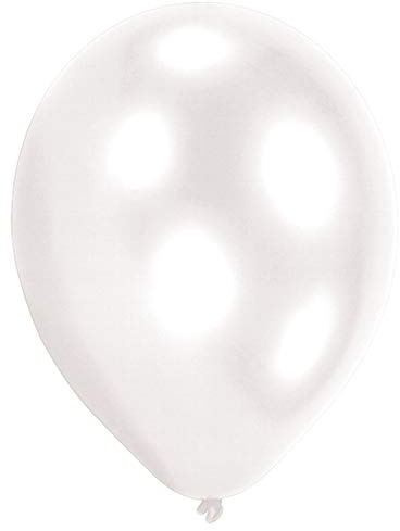 Amscan 9904918 - Latexballons Standard Weiß, 25 Stück, 27,5 cm / 11, Luftballon