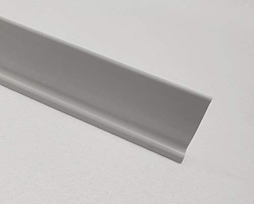 Battiscopa per rivestimento pavimento, flessibile, in PVC, alta qualità di MadeInNature®, Bianco, Grigio chiaro, Grigio scuro, Nero, altezza 70 mm, lunghezza da scegliere (50 ml, Gris clair)