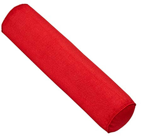 Xiang Ru Flachs, einfarbig, Bonbon-Kissenrolle, Nackenrolle für Zuhause, Bett, Sofa, Kissen, rot, 40 x Durchmesser: 10 cm