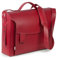 Jahn-Tasche â€“ Luxus Aktentasche/Lehrertasche für Damen GröÃŸe L aus Leder, helles Kirsch-Rot, Grau gefüttert, Modell 609