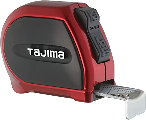 TAJIMA SS-25/7,5 MBW Maßband – SAE- und metrische Skala, 7,5 m x 2,5 cm, Sigma-Stop-Maßband mit Acrylbeschichtung und automatischer Verriegelungsklinge
