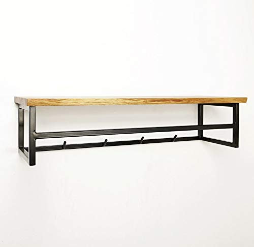 BestLoft.de Garderobe Garry aus Eiche und Stahl (92cm)