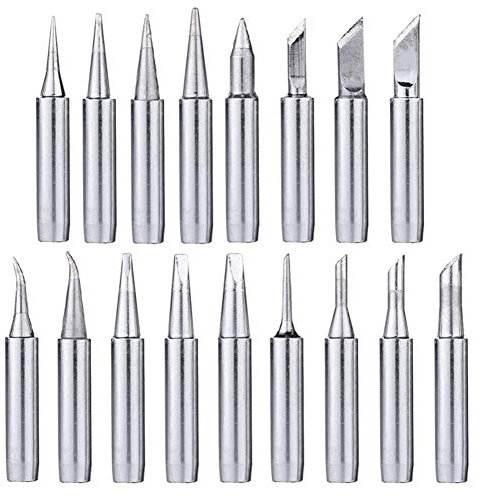 Yakamoz 17Pcs 900M Soldering Iron Tips Solder Welding Replacement Tip Kit for for Hakko, Radio Shack, TENMA, ATTEN, Quick, Aoyue, Yihua Solder Station