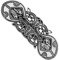 Pince à cheveux vintage, barrette française vintage, épingles à cheveux en alliage creux cheveux argentés Vintage Viking Raven Crow noeud celtique pince à cheveux accessoires pour femmes filles