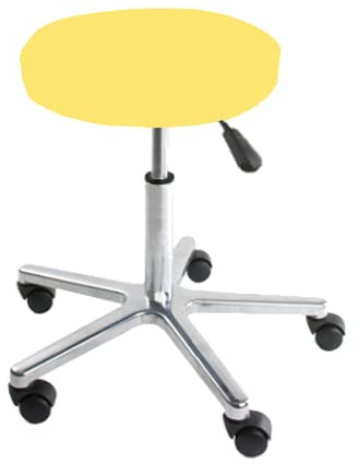 Dukal | Bezug für Hocker aus Frottee | Maße Ø 35-40 cm | Farbe: gelb