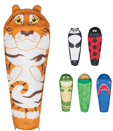 Highlander Kinder-Schlafsack im Mumien-Stil, thematischer Tragerucksack für einfachen Transport, leicht und warm, perfekt für Camping, Wandern und Übernachtungen. Warme Schlafsäcke für Kinder