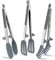 Pinze da Cucina Acciaio Inoxe, 30cm Pinza Barbecue Silicone per Spaghetti Insalata BBQ Carne Pasta, Grigio