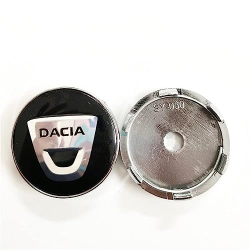 MIRODO 4 Stück Auto Radnabenabdeckung Ersatzteil,for Dacia 60mm Wasserdicht Staubdicht Nabendeckel Radnabenabdeckung Nabenkappen,B