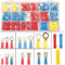 300pcs 18 Types Crimp Connectors Kit - 6.3mm Male & Female Spade Connector Kit, Quick Disconnect Electrical Terminals