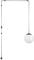 EGLO Suspension luminaire Rondo 3, lampe de plafond suspendue avec câble et prise, lustre pour salon et salle à manger, métal noir et verre blanc, douille E27