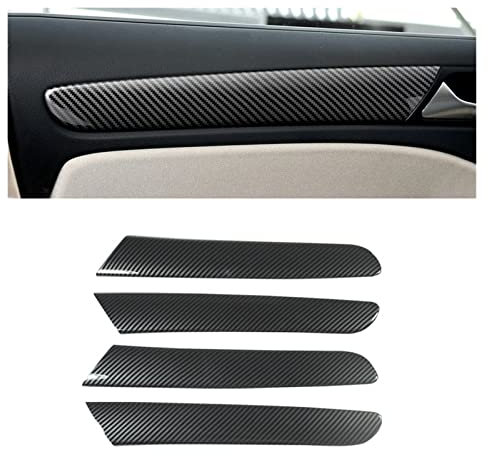 NVBHOF Interieur Zubehör Für VW Für Golf 6 MK6 2008-2013 4 Stück ABS Carbon Fiber Texture Auto Innentür Fenster Panel Streifen Abdeckung Schutz Auto Interieur Dekor