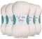 Wollidu Sina Wolle zum Stricken und Häkeln 500g Premium Strickwolle/Häkelwolle Set OEKO-TEX zertifiziert 5 x 100g/170m 80% Polyacryl 20% Schafwolle mulesing-frei - Naturweiß