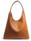 Hobo Bags für Damen, weiches veganes Leder, Schultertasche, lässige Handtasche, Orangenbraun