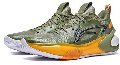 LI-NING Basketballschuh Yushuai 17 Low (Olive, EU Schuhgrößensystem, Erwachsene, Numerisch, M, 42 1/3)