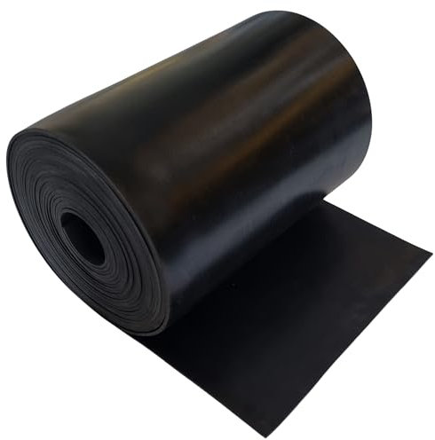 diconfa Gummimatte BREITE 300mm 30cm 0,3m - WÄHLBAR - Dicke: 0,5mm bis 10mm - LÄNGE: 0,05m bis 10m - Auswahl: 6000mm 600cm lang 7mm stark - Gummistreifen Meterware SBR Gummiunterlage Gummiplatte