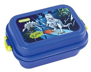 Keyroad Contenitore per il pranzo per bambini con scomparti/per asilo, scuola/contenitore per snack, leggero per ragazzi e ragazze. Tema: DINO