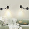 Homefire Wandleuchte innen Wandlampe Schwarz - 2 Stück Wandbeleuchtung Vintage Schlafzimmer Wandleuchte GU10 für Wohnzimmer Flur - ohne Birne