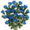JUSTOYOU 20 PCS Blaue Rose künstliche Blume, Seide blühende Rose mit Stiel, künstliche Rose Bouquet Realistische Blume für Home Table Office Party Hochzeit Garten Arrangements (Blaue Rose)
