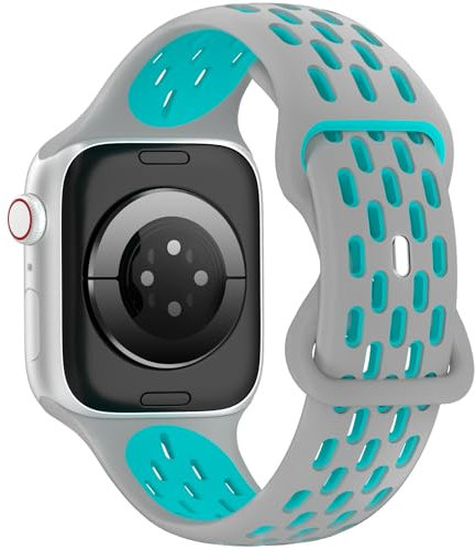 Acrbiutu Silicone Cinturino Compatibile per Apple Watch 46mm 45mm 44mm 42mm 49mm 41mm 40mm 38mm, Sportiva Cinturini Morbido e Traspirante con iWatch Series 10 9 8 7 6 5 4 3 2 1 Ultra SE