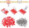 Gosknor 100pcs LED Strip Light Clips, Clips d'Éclairage Intérieur avec Vis Clips LED Auto-Adhésifs Support Bande Lumineuse LED Supports Montage Auto-Adhésifs pour Bande Lumineuse Intérieure 8-10 mm