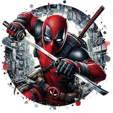 Deadpool Anime-Tapete, Wandaufkleber, Kinderzimmer, Hintergrund, Wanddekoration, selbstklebend, Anime-Poster, Aufkleber, Geburtstagsparty-Zubehör