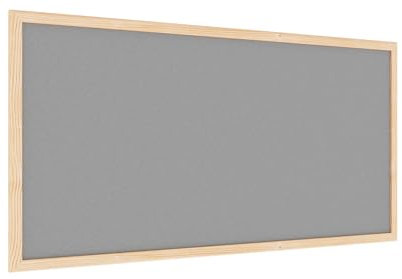 ALLboards Filztafel mit Holzrahmenn 80x40 cm, Grau