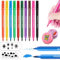 10Pcs Food Coloring Pens, Dual Sided Edible Markers with Fine and Thick Tip, Food Grade Gourmet Writers with 2 Cake Spray Molds for Cakes, Cookies, Fondant, Frosting, Desserts Decor