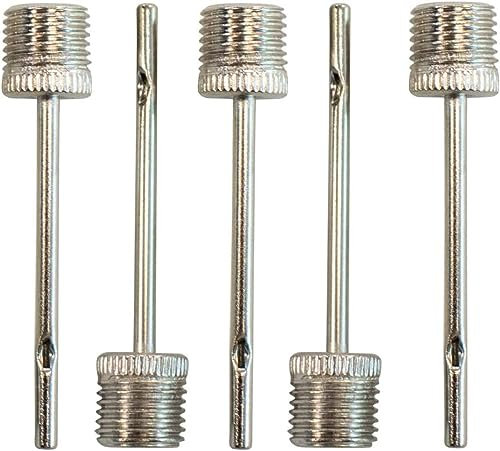 5Pcs Needle Pump Adaptor for Inflating Footballs - Rugby Balls - Volleyballs - Netballs - Basketballs - And Other Ball Sports - Stainless Steel Air Pumps and Accessories