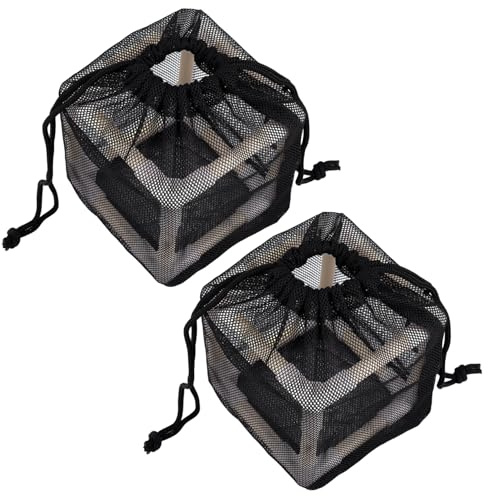 Sinbana 2pcs Pond Pump Filter Boxes, 5in Nylon Anti-Clog Fish Koi Pond Pump Filter Bag for Outdoor Preventing Waterfall Swimming Pool Pumps from Being Clogged by Debris Leaves and Rocks Accessories