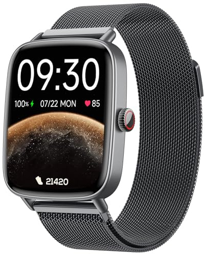 Smart Watch for Men Women(Answer/Make Calls), 1.85 HD Screen Fitness Watch with SpO2 Heart Rate Sleep Monitor, Smart Watches 100+ Sport IP68 Waterproof, Step Counter Ladies Smartwatch for iOS Android