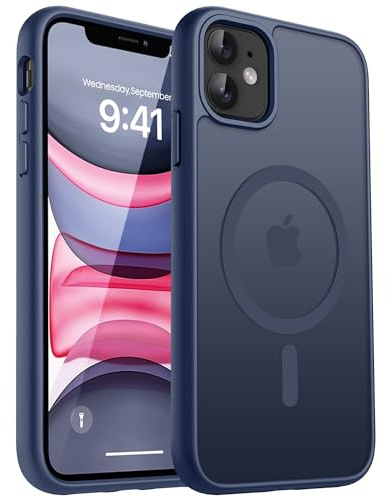 CACOE für iPhone 11 Hülle mit Militärschutz für MagSafe Handyhülle | für iPhone 11 Case,Transluzente Matte,37×N52 Magnete,12 Fuß Fallschutz,2400 GS Magnetkraft,Erhöhter Kameraschutz