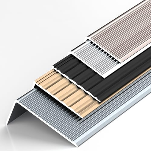 Treppenkantenschutzleiste, Treppenkantenschutz 90 cm, Vinyl-Treppenkantenprofil, for den Innen- und Außenbereich(Black,90cm L 30mm*20mm)