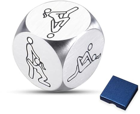 Spiel-Erotikspiele Metall Entscheider Würfel, Spiele für Paare Valentinstag-Geschenk, Adventskalender 2026 Füllung, Wichtelgeschenk für Ihn Sie