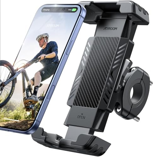 JOYROOM Porta cellulare bici e moto 2026 migliorato, con scomparto tracker e chiusura rapida 1s, per bici da corsa, MTB, monopattino, compatibile smartphone 5,8-7,2 pollici