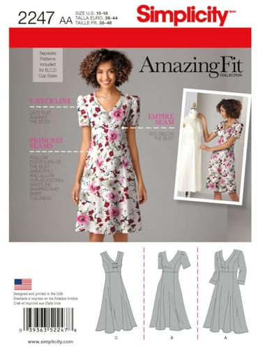 Simplicity BB 20W-28W Sewing Pattern 2247 Misses and Plus Amazing Fit Dresses | Amazing Fit Collection